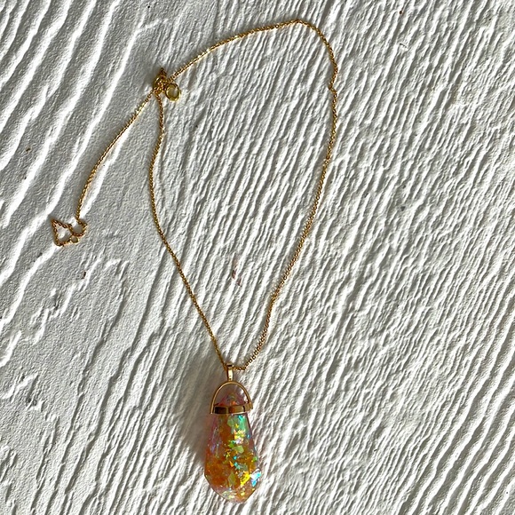 14k Gold Fill Necklace Beautiful Handmade Resin Pendant - Picture 2 of 11